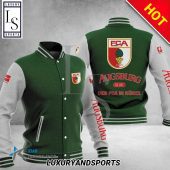 FC Augsburg Dark Green White Baseball Jacket