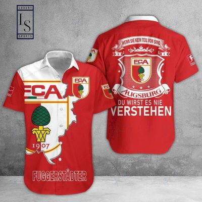 FC Augsburg Red Hawaiian Shirt