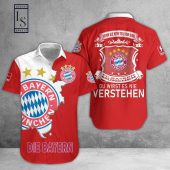 Bayern Munich Red White Scratch Hawaiian Shirt