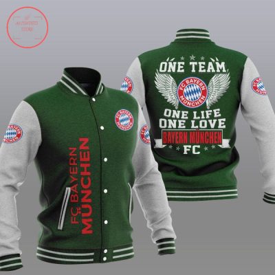 Bayern Munich Green One Team Baseball Jacket