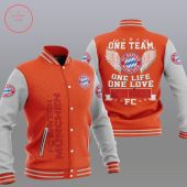 Bayern Munich Orange One Team Baseball Jacket