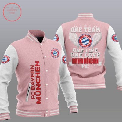 Bayern Munich Pink One Team Baseball Jacket