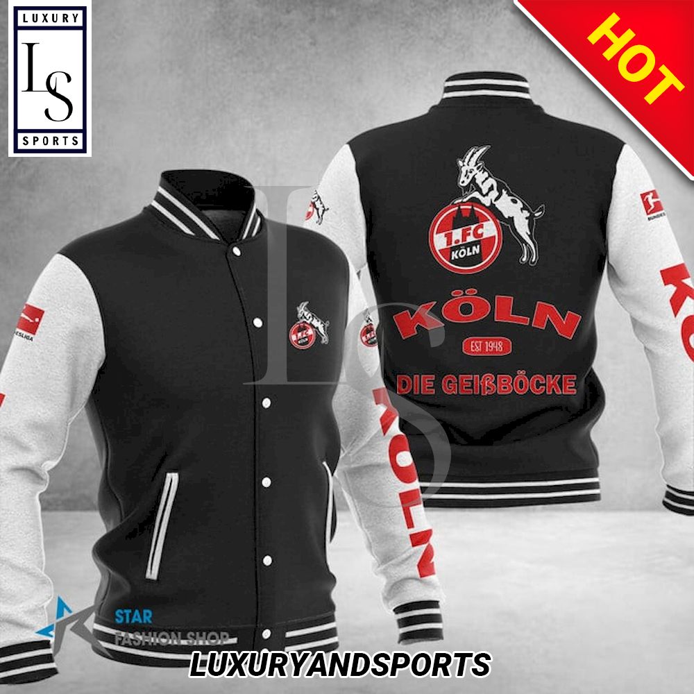 1. FC K?ln Black White Baseball Jacket 1. FC K?ln Black White Baseball Jacket