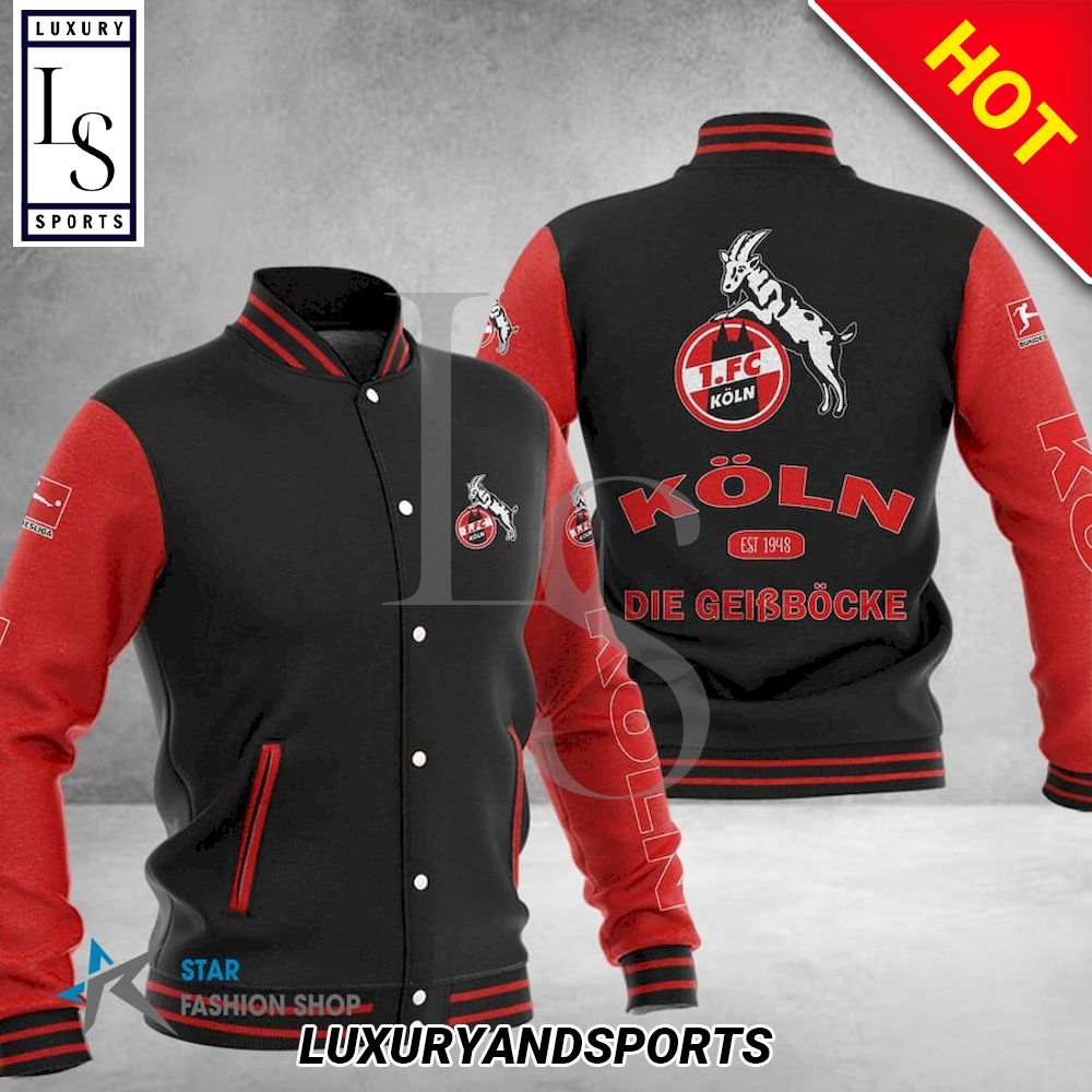 1. FC K?ln Black Red Baseball Jacket 1. FC K?ln Black Red Baseball Jacket