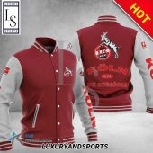 1. FC K?ln Maroon White Baseball Jacket