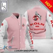 1. FC K?ln Pink White Baseball Jacket
