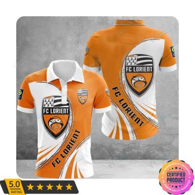 FC Lorient Orange White Polo Shirt