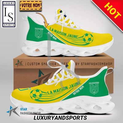 FC Nantes Custom Name Green Yellow Max Soul Shoes