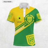 FC Nantes Ligue 1 Yellow Green Polo Shirt