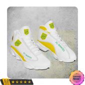 FC Nantes White Yellow Air Jordan 13 Shoes