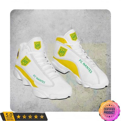 FC Nantes White Yellow Air Jordan 13 Shoes