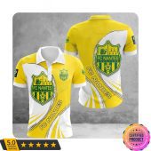FC Nantes White Yellow Logo Polo Shirt