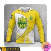FC Nantes White Yellow Logo Pullover Hoodie