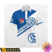 FC Schalke 04 Bundesliga Blue White Polo Shirt