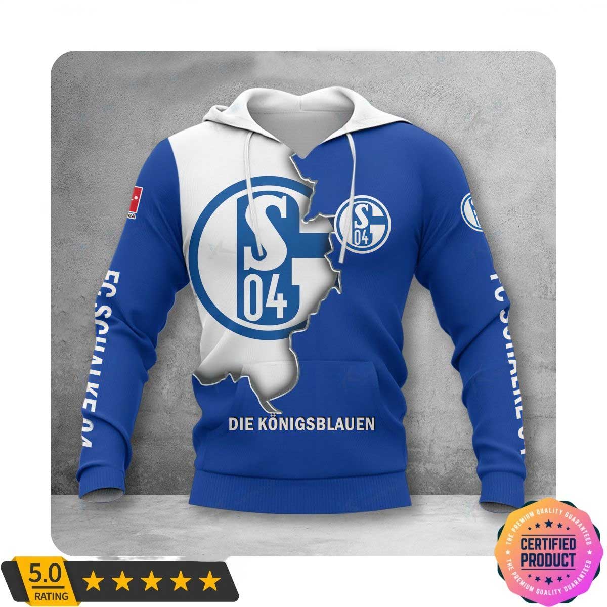 FC Schalke 04 Verstehen Blue Pullover Hoodie FC Schalke 04 Verstehen Blue Pullover Hoodie