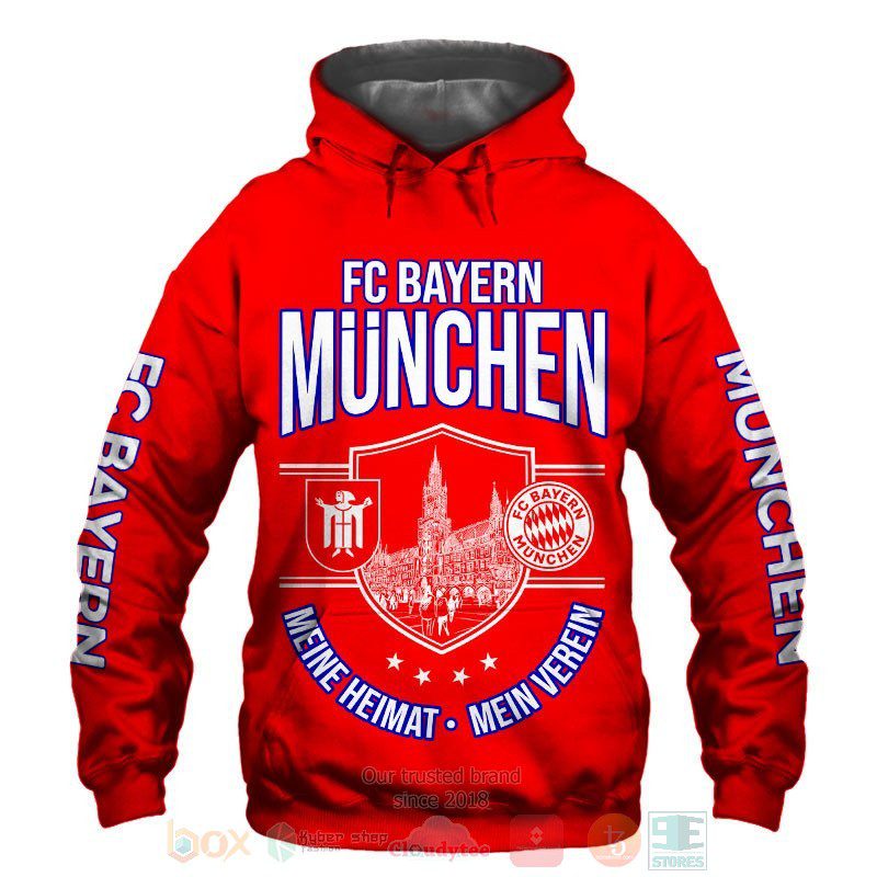 Bayern Munich Red Mia San Mia Pullover Hoodie