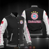 Bayern Munich Black Baseball Jacket