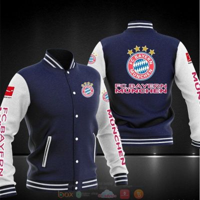 Bayern Munich Navy Blue Baseball Jacket