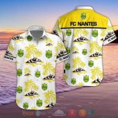 FC Nantes Coconut Tree White Yellow Hawaiian Shirt