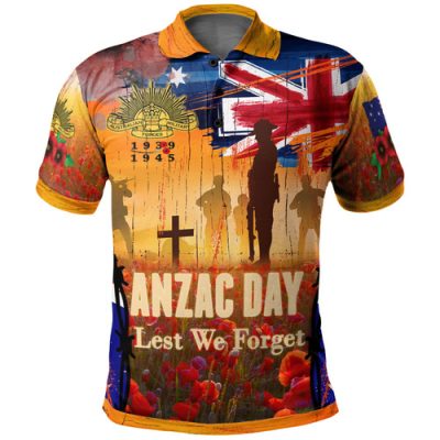 Australia Anzac Day Polo Shirt - Anzac Day Commemoration 1939 - 1945