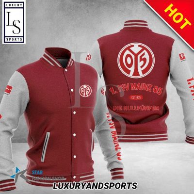 1. FSV Mainz 05 Maroon White Baseball Jacket