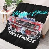Ford Mustang American Classic Vintage Muscle Fleece Blanket 1.jpg - demo10