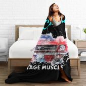 Ford Mustang American Classic Vintage Muscle Fleece Blanket 5.jpg - demo10