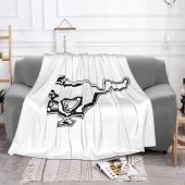 Ford Mustang White Fleece Blanket 2.jpg - demo10