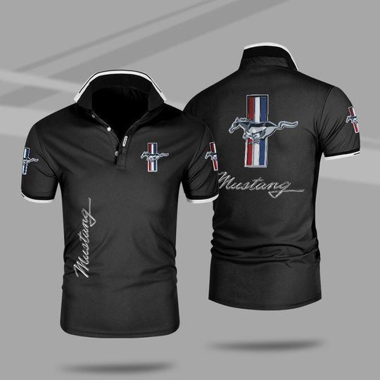 Ford Mustang Black Polo Shirt Ford Mustang Black Polo Shirt