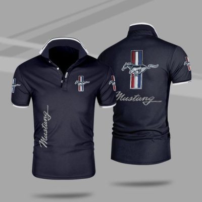 Ford Mustang Dark Blue Polo Shirt