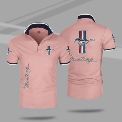 Ford Mustang Pink Polo Shirt