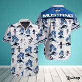 Ford Mustang Blue Hawaiian Shirt
