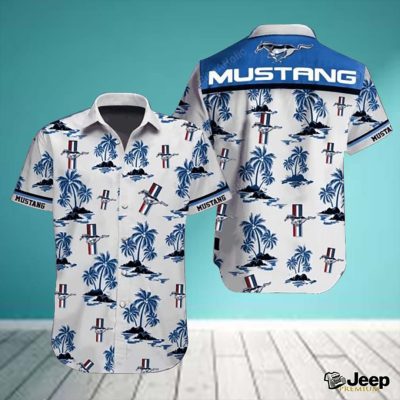 Ford Mustang Blue Hawaiian Shirt