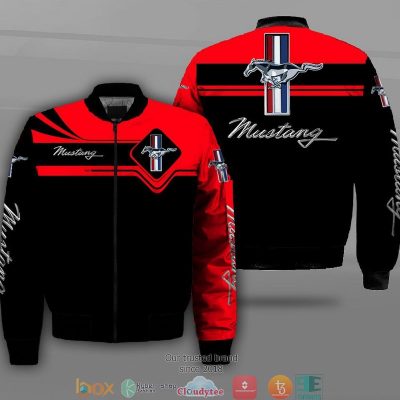Ford Mustang Red Black Bomber Jacket