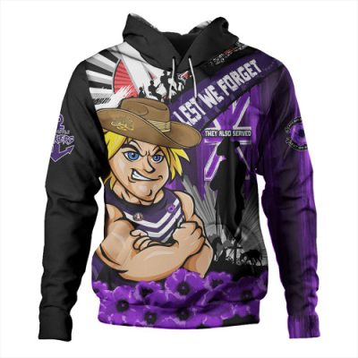 Fremantle Hoodie ANZAC Day Honor Purple Valor And Spirit