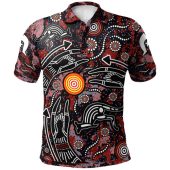 Australia Aboriginal Inspired Custom Polo Shirt - Aussie Hunting Aboriginal Inspired Art Painting