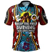 (Custom) Australia Polo Shirt Indigenous Culture Naidoc Week Keep The Fire Burning! Blak, Loud & Proud