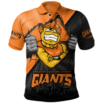 GWS GIANTS Polo Shirt Breaking Through Fan Design