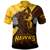 Hawthorn Polo Shirt Breaking Through Fan Design
