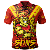 Gold Coast SUNS Polo Shirt Ripped Legacy Of The Game