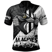 Collingwood Polo Shirt Breaking Through Fan Design