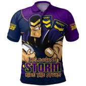 Melbourne Storm Polo Shirt Battle For Glory Rugby Finals Edition