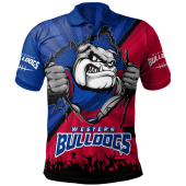 Western Bulldogs Polo Shirt Breaking Through Fan Design