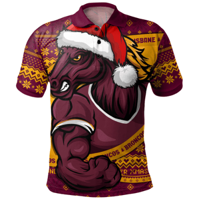 Brisbane Broncos Polo Shirt Ugly Knit Style For Christmas Game Fans