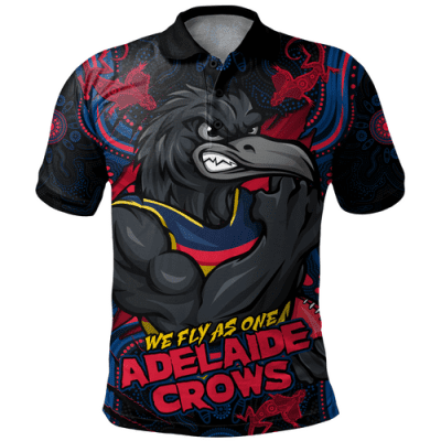 Adelaide Crows Polo Shirt Spirit Warriors Of The Game