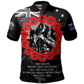 Australia Polo Shirt Anzac Day Lest We Forget Battlefields Remembered