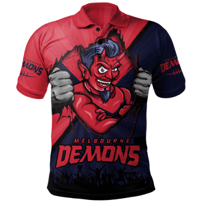 Melbourne Polo Shirt Breaking Through Fan Design