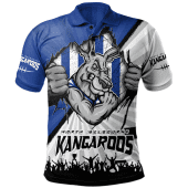 North Melbourne Polo Shirt Breaking Through Fan Design