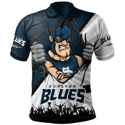 Carlton Polo Shirt Breaking Through Fan Design