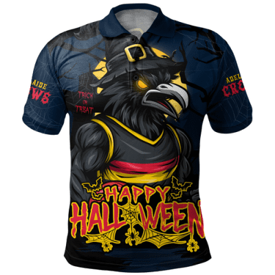 Adelaide Crows Polo Shirt Full Moon Fever Halloween Supporter